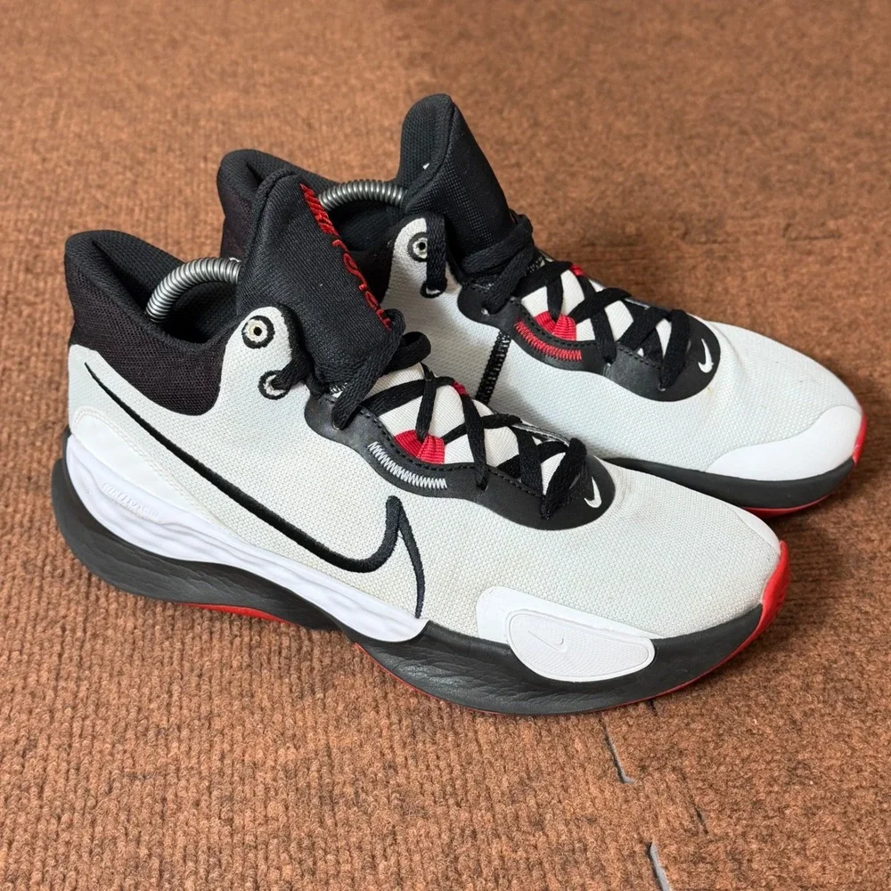 Nike Renew Elevate 3 Mens Basketball Shoes White Black Red DD9304-100 Size 9